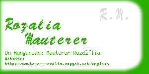 rozalia mauterer business card